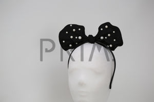 SCATTERED PEARLS BOW HEADBAND