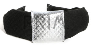 QUILTED LEATHER CENTER HEADBAND