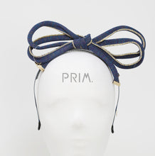 Load image into Gallery viewer, MULTI TIE BOW WITH GOLD TIPS HEADBAND

