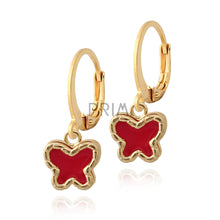 Load image into Gallery viewer, SMALL GOLD FRAME ENAMEL BUTTERFLY EARRING
