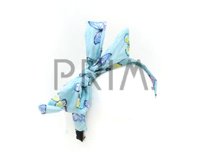 BUTTERFLY PRINT COVERED WITH TIE BOW HEADBAND