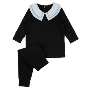 EMBROIDERED COLLAR PAJAMAS