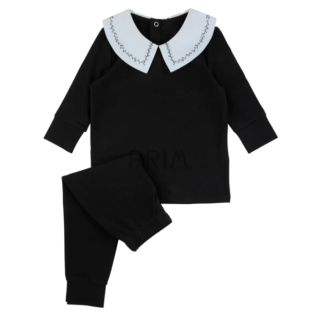 EMBROIDERED COLLAR PAJAMAS