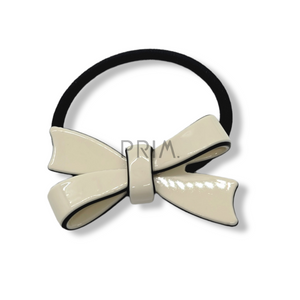 SOLID BOW ACETATE PONYTAIL