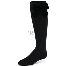 Load image into Gallery viewer, ZUBII VELVET BOW KNEE SOCK
