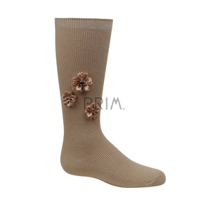 ZUBII DIAMOND FLOWER KNEE SOCK