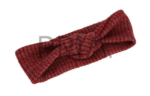 DACEE HEATHERED RIBBED KNOT JUNIOR HEADWRAP