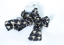 Load image into Gallery viewer, DACEE HOUNDSTOOTH BOW SCRUNCHY WITH TAILS
