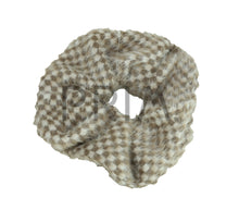 Load image into Gallery viewer, DACEE MOHAIR CHECKERED SCRUNCHY
