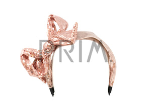 SEQUIN COVERED WITH TIE BOW HEADBAND