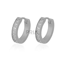 Load image into Gallery viewer, SILVER CZ HUGGIE EARRING
