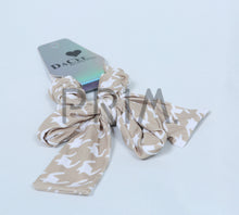 Load image into Gallery viewer, DACEE HOUNDSTOOTH BOW SCRUNCHY WITH TAILS

