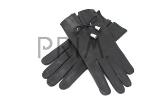 NAPPA LEATHER BOW GLOVE WITH LEATHER TRIM