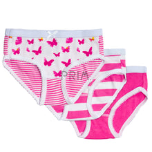 Load image into Gallery viewer, FEATHERS GIRLS BUTTERFLY 3 PACK BRIEFS
