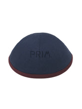 Load image into Gallery viewer, IKIPPAH NAVY LINEN WITH MAROON RIM
