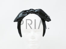 Load image into Gallery viewer, METALLIC LEATHER PUFFY BOW HEADBAND
