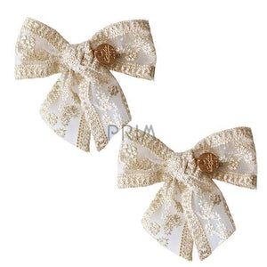 HALO ANNA LACE DOUBLE BOW CLIP