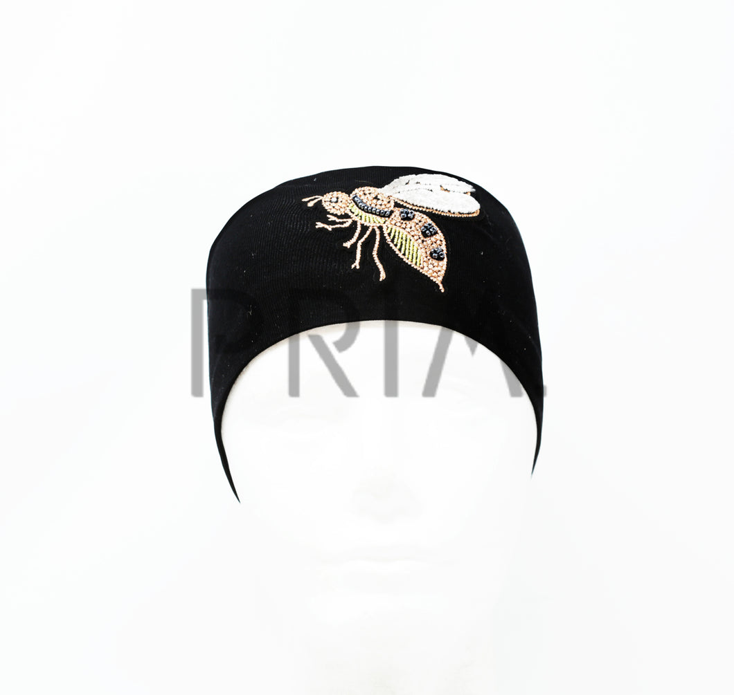 EMBROIDERED BEE HEADWRAP