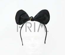 Load image into Gallery viewer, VELVET WITH METALLIC TRIM BOW HEADBAND
