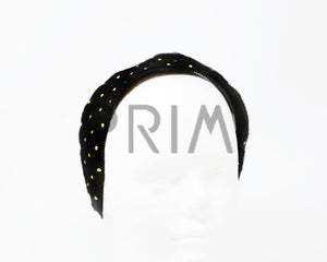 GOLD DOTED MOHAIR COVERED HEADBAND