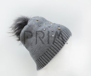 PEARL POM POM HAT