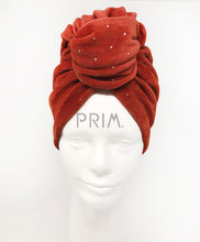 Load image into Gallery viewer, VELOUR TURBAN WITH STUDS
