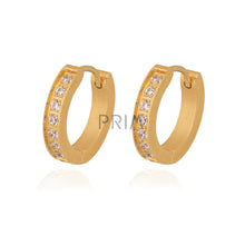 Load image into Gallery viewer, GOLD CZ HUGGIE EARRING
