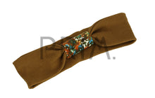 Load image into Gallery viewer, DACEE FLORAL CORDUROY TURBAN CENTER JUNIOR HEADWRAP
