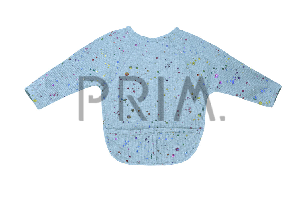 PAINT SPLASHES RIBBED APRON