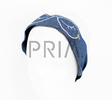 Load image into Gallery viewer, WIDE GLASSES DENIM HEADBAND
