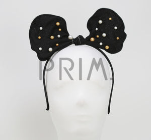 SCATTERED PEARLS BOW HEADBAND
