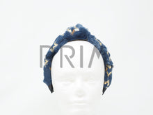 Load image into Gallery viewer, FUR KNOT WITH FOIL STARS HEADBAND
