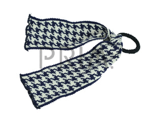 DACEE KNIT HOUNDSTOOTH PONY WITH TAILS
