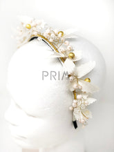 Load image into Gallery viewer, BEADED BUTTERFLY WREATH HEADBAND
