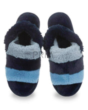 Load image into Gallery viewer, MEMOI COLORBLOCK FUR PLUSH SLIPPERS
