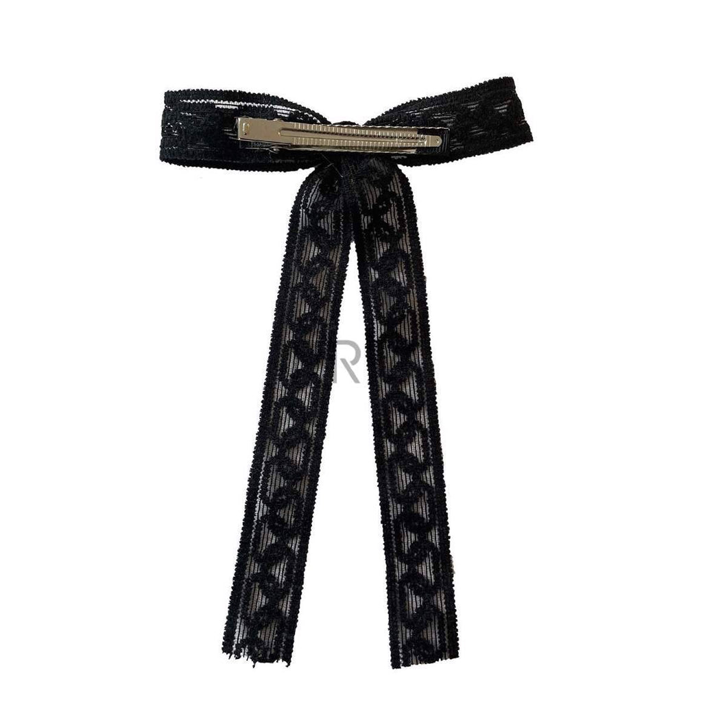 HALO ISLA LACE KNIT LONG TAIL CLIP