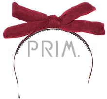 Load image into Gallery viewer, SUEDE RIBBED PUFFY BOW HEADBAND
