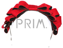 Load image into Gallery viewer, DOUBLE SIDED WOOL LAYERED BOW HEADBAND
