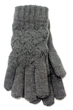 Load image into Gallery viewer, KNIT CABLE FUR LINED GLOVES
