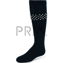 Load image into Gallery viewer, ZUBII SCATTERED PEARLS KNEE SOCK
