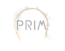 Load image into Gallery viewer, SATIN SCATTERED PEARLS DOUBLE HEADBAND
