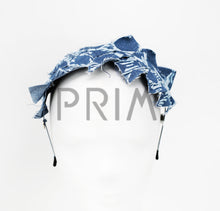 Load image into Gallery viewer, DENIM FRINGED SQUARE HEADBAND
