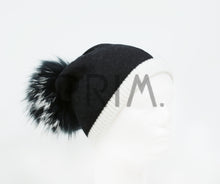 Load image into Gallery viewer, COLOR BLOCK KNIT FUR HAT
