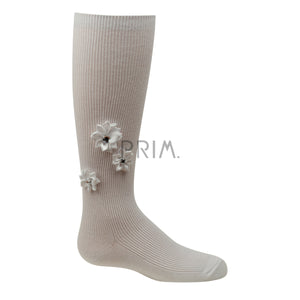 ZUBII DIAMOND FLOWER KNEE SOCK