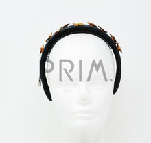 Load image into Gallery viewer, METALLIC FLOWERS COVERED HEADBAND
