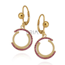 Load image into Gallery viewer, MATTE GOLD CONCENTRIC CIRCLE EARRING
