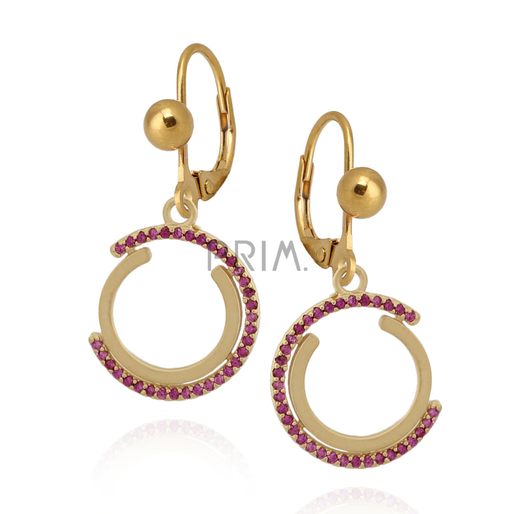 MATTE GOLD CONCENTRIC CIRCLE EARRING