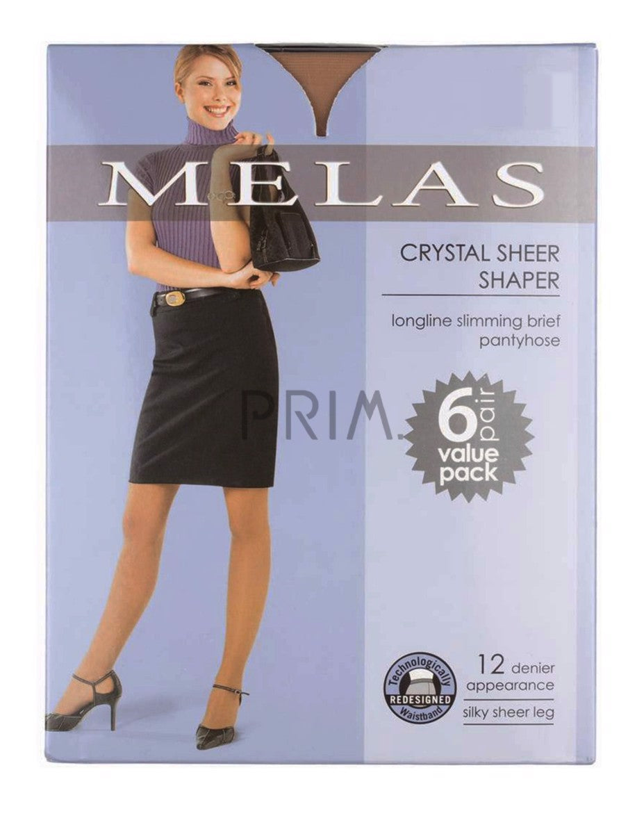 MELAS SHEER SHAPER 12 DENIER 6 PACK