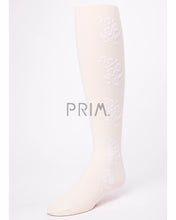 Load image into Gallery viewer, MEMOI FLOCKED SIDE FLORAL TIGHTS
