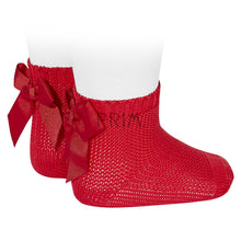 Load image into Gallery viewer, MOSS STITCH SOCK WITH BOW
